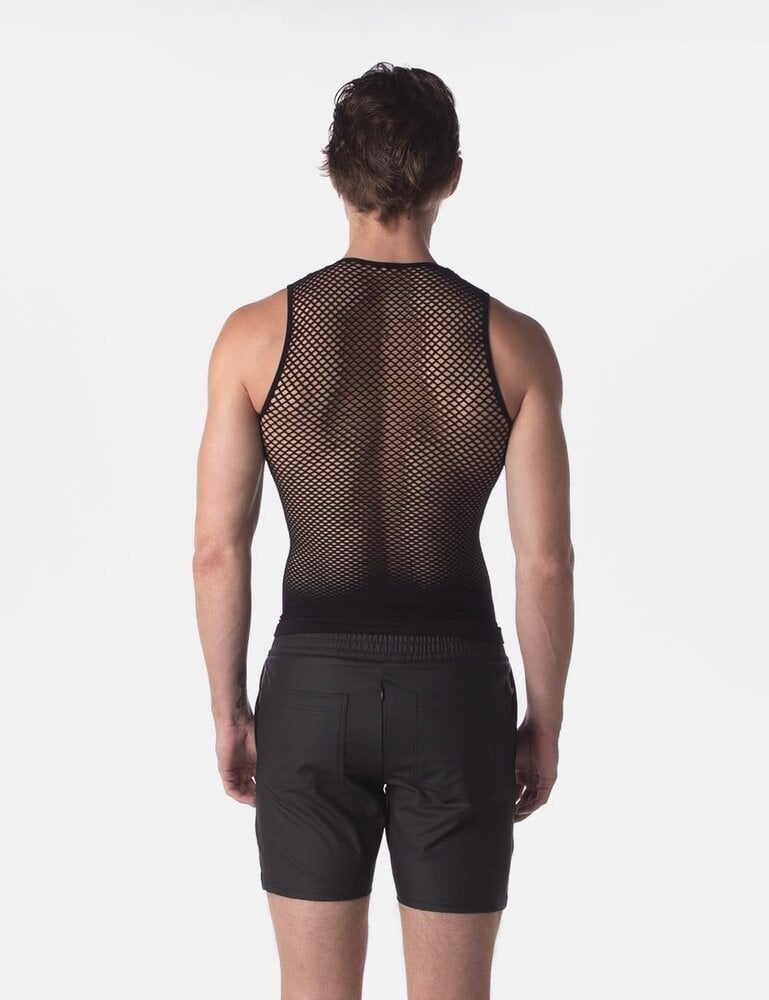 Barcode Berlin Fishnet Tanktop Zwart Stefano