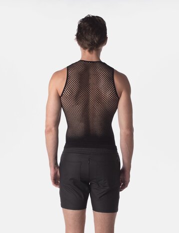 Barcode Berlin Fishnet Tanktop Zwart Stefano