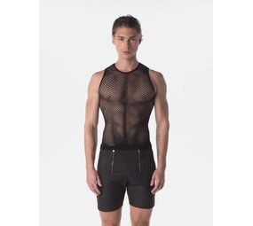 Barcode Berlin Fishnet Tanktop Zwart Stefano Barcode Berlin Fishnet Tanktop Zwart Stefano