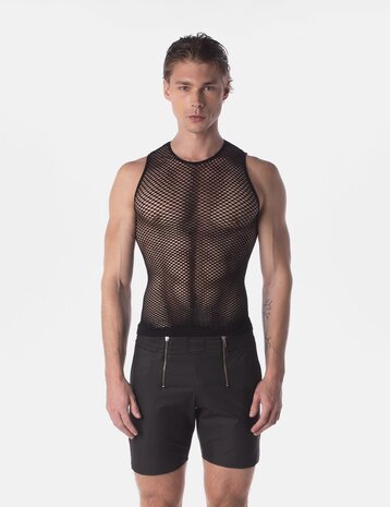 Barcode Berlin Fishnet Tanktop Zwart Stefano