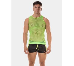 Barcode Berlin Fishnet Tanktop Neon Groen Stefano Barcode Berlin Fishnet Tanktop Neon Groen Stefano