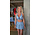R226 Rok Jeans Blauw met vetersluitingen - M