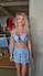 R226 Rok Jeans Blauw met vetersluitingen - M