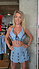 T97 Top met Vetersluitingen Jeans Blauw - M T97 Top met Vetersluitingen Jeans Blauw - M