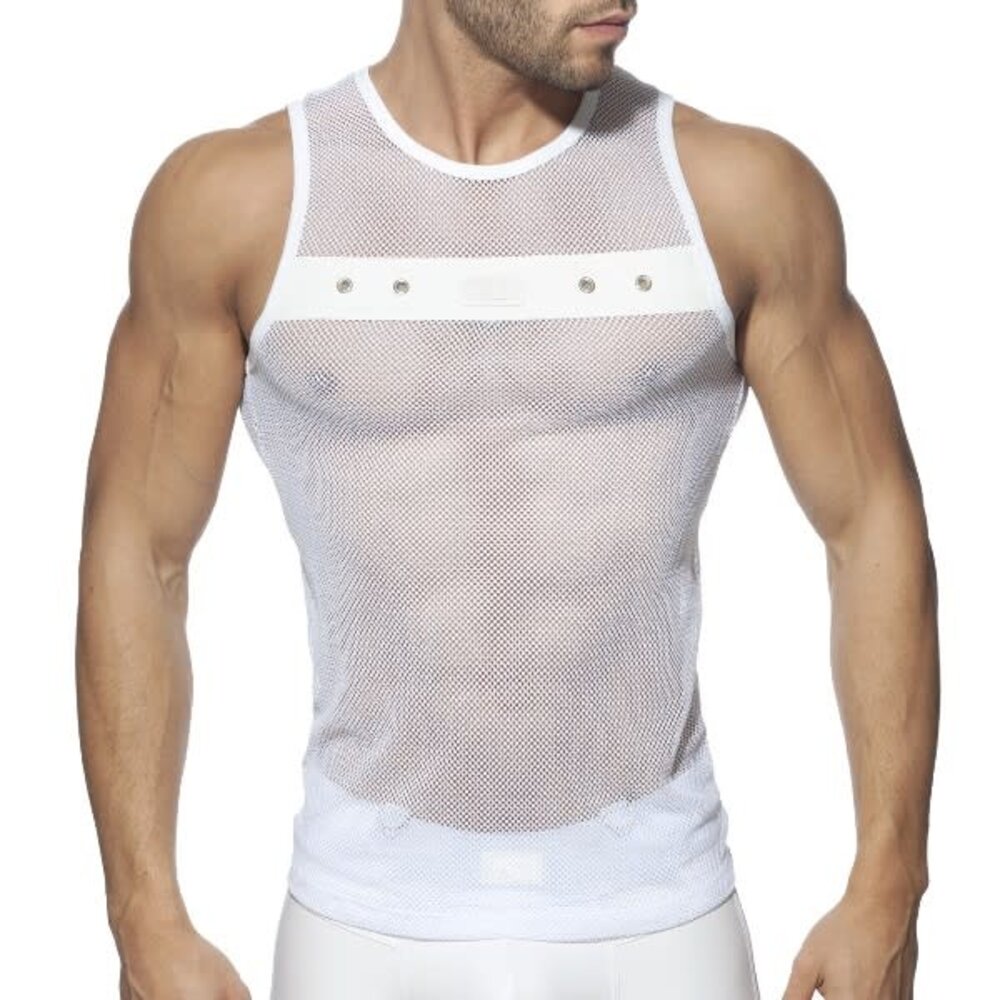 Addicted Mesh Tanktop ADF76 Wit