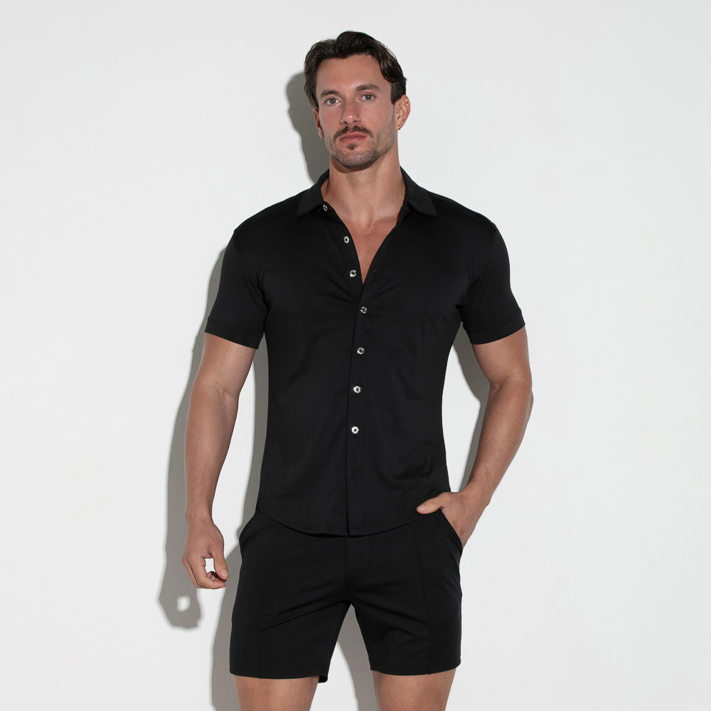 Code22 Slim Fit Blouse Zwart