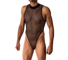Manstore High Neck Body Zwart M2424 Manstore High Neck Body Zwart M2424