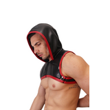 ROK Biker Swat Hooded Crop Zwart/ Rood