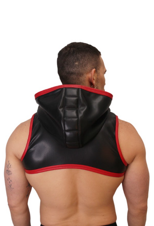ROK Biker Swat Hooded Crop Zwart/ Rood