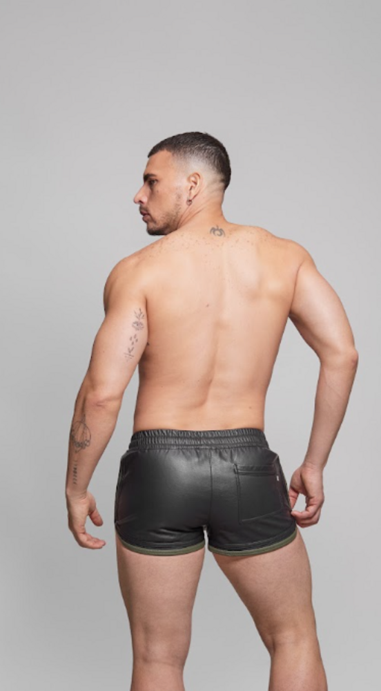 ROK Biker Stripe Short Zwart/ Groen