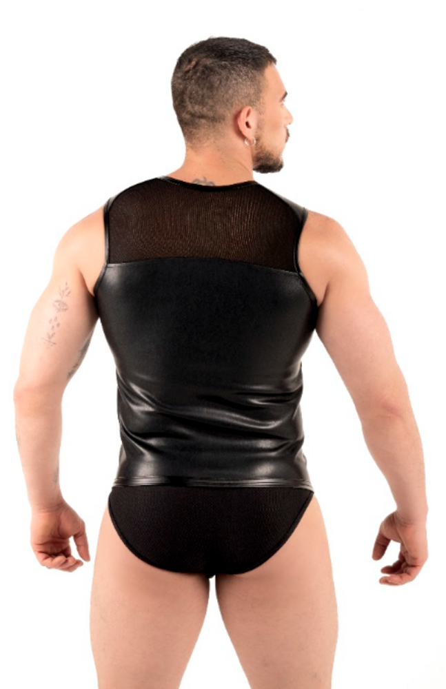 Biker Mesh Vest Zwart/Groen