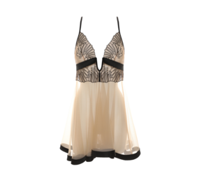 Prelude Milano Babydoll Zwart YL480 Prelude Milano Babydoll Zwart YL480