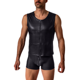 Manstore Wetlook Vest met Rits M510 Manstore Wetlook Vest met Rits M510
