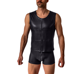 Manstore Wetlook Vest met Rits M510 Manstore Wetlook Vest met Rits M510