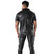 TOF Paris Imitatie Leren Korte Mouw Blouse
