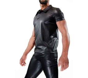 TOF Paris Imitatie Leren Fetish Polo TOF Paris Imitatie Leren Fetish Polo