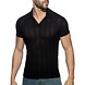 Chevron Polo Shirt Zwart ADF1435 Chevron Polo Shirt Zwart ADF1435