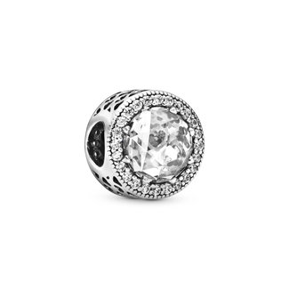 Pandora Abstract silver charm with clear cubic zirconia 791725CZ