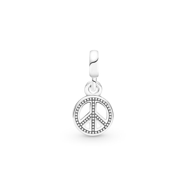 Pandora Peace sign sterling silver dangle with cerise, royal purple and blazing yellow crystal, honey and red cubic zirconia 799424C01