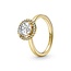 Pandora 14k Gold-plated ring with clear cubic zirconia 161234C01