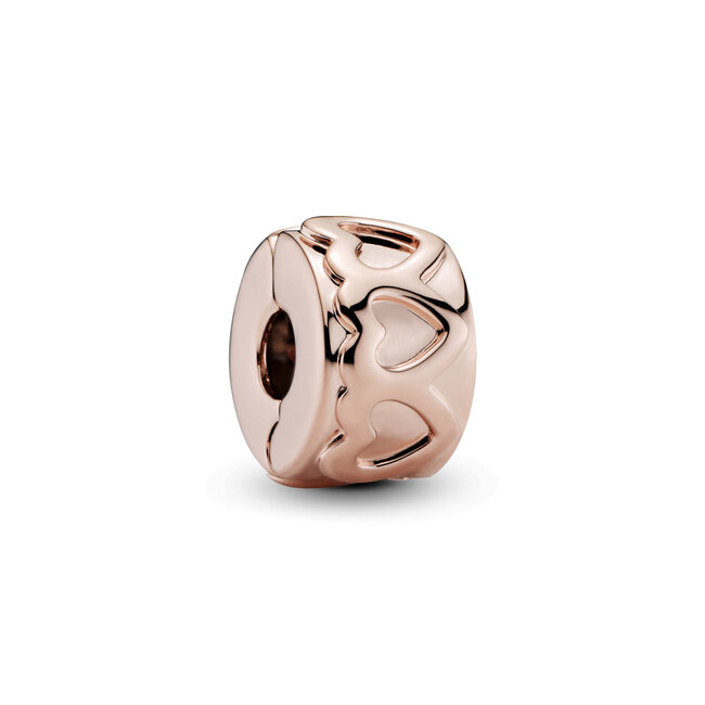 Pandora Hearts 14k rose gold-plated clip