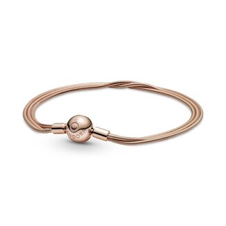 Pandora Multi snake chain 14k rose gold-plated bracelet Lengte : 20 cm