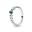 Pandora Sterling silver ring with rainforest green crystal 198867C05