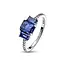 Pandora Blue Rectangular Three Stone Sparkling Ring 192389C01