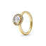 Pandora 14k Gold-plated ring with clear cubic zirconia 161234C01