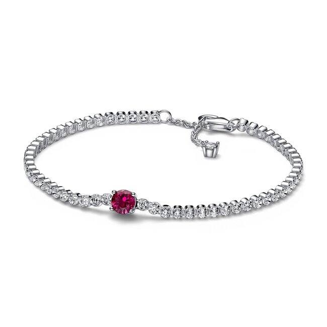 Pandora Pandora Red Sparkling Round Pavé Tennis Bracelet 592403C01