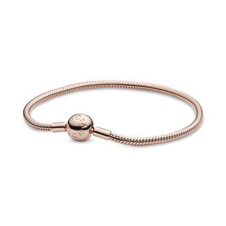 Pandora 14k Rose gold-plated snake chain bracelet Lengte : 23 cm