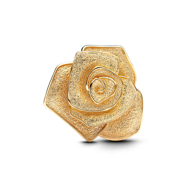 Pandora XL rose 14k gols-plated charm
