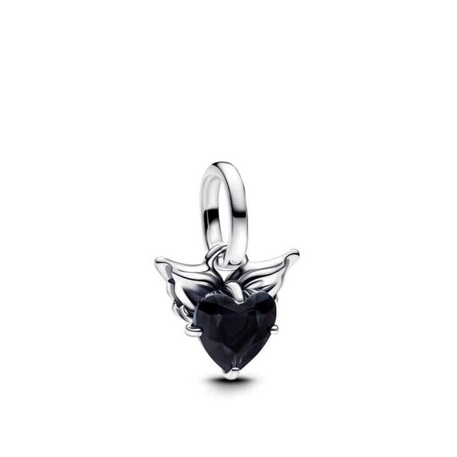 Pandora Winged heart sterling silver mini dangle