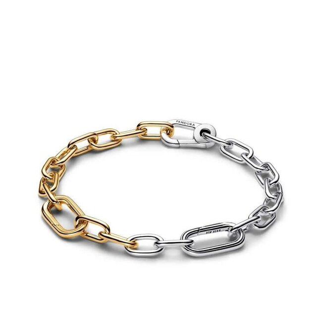Pandora Sterling silver and 14k gold-plated link bracelet