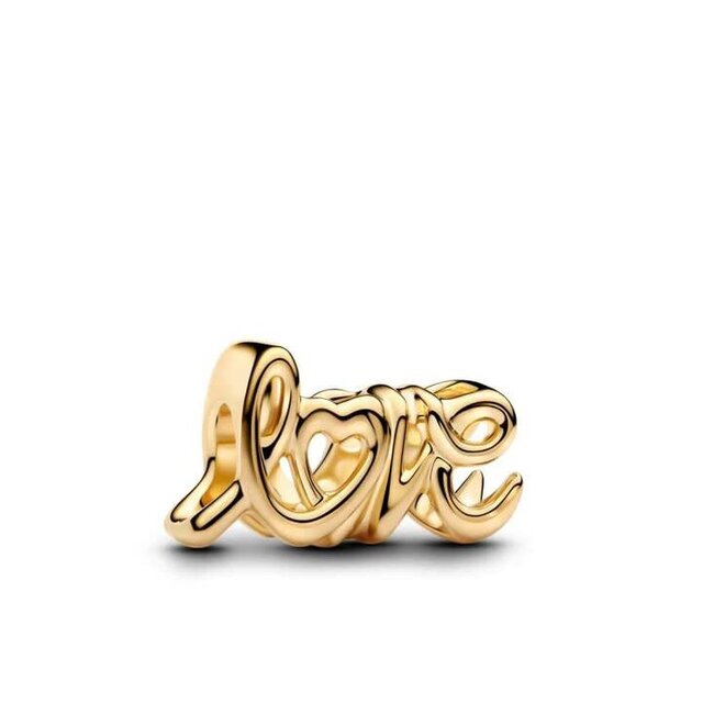 Love 14k gold-plated charm