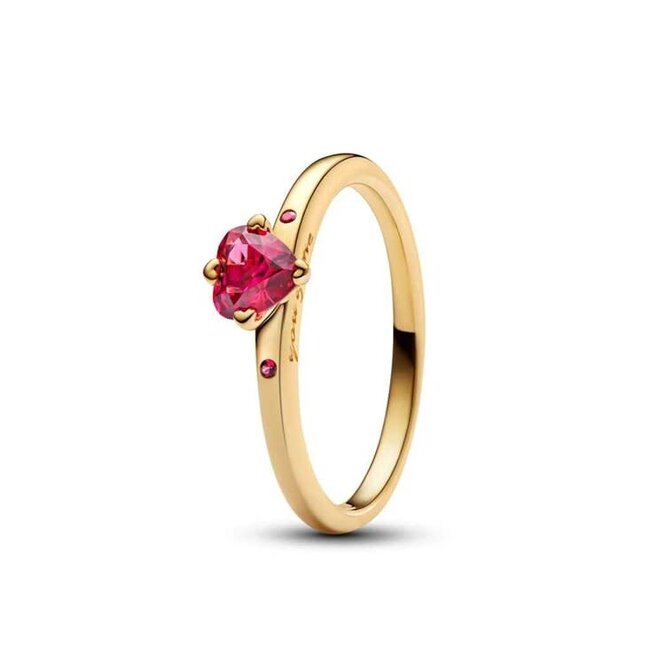 Pandora Heart 14k gold-plated ring with cherries jubilee
