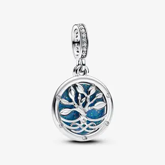 Pandora Infinity Tree double dangle sterling silver