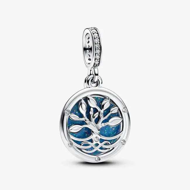 Pandora Infinity Tree double dangle sterling silver