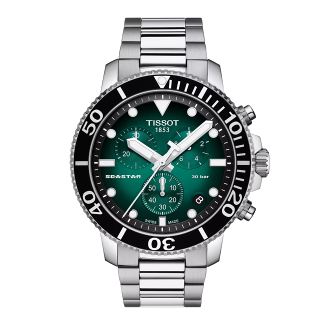 Tissot Tissot Seastar 1000 Quartz Chronograph Groen Wijzerplaat
