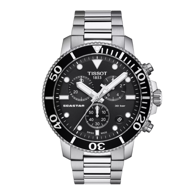 Tissot Tissot Seastar 1000 Chronograph Zwart Wijzerplaat