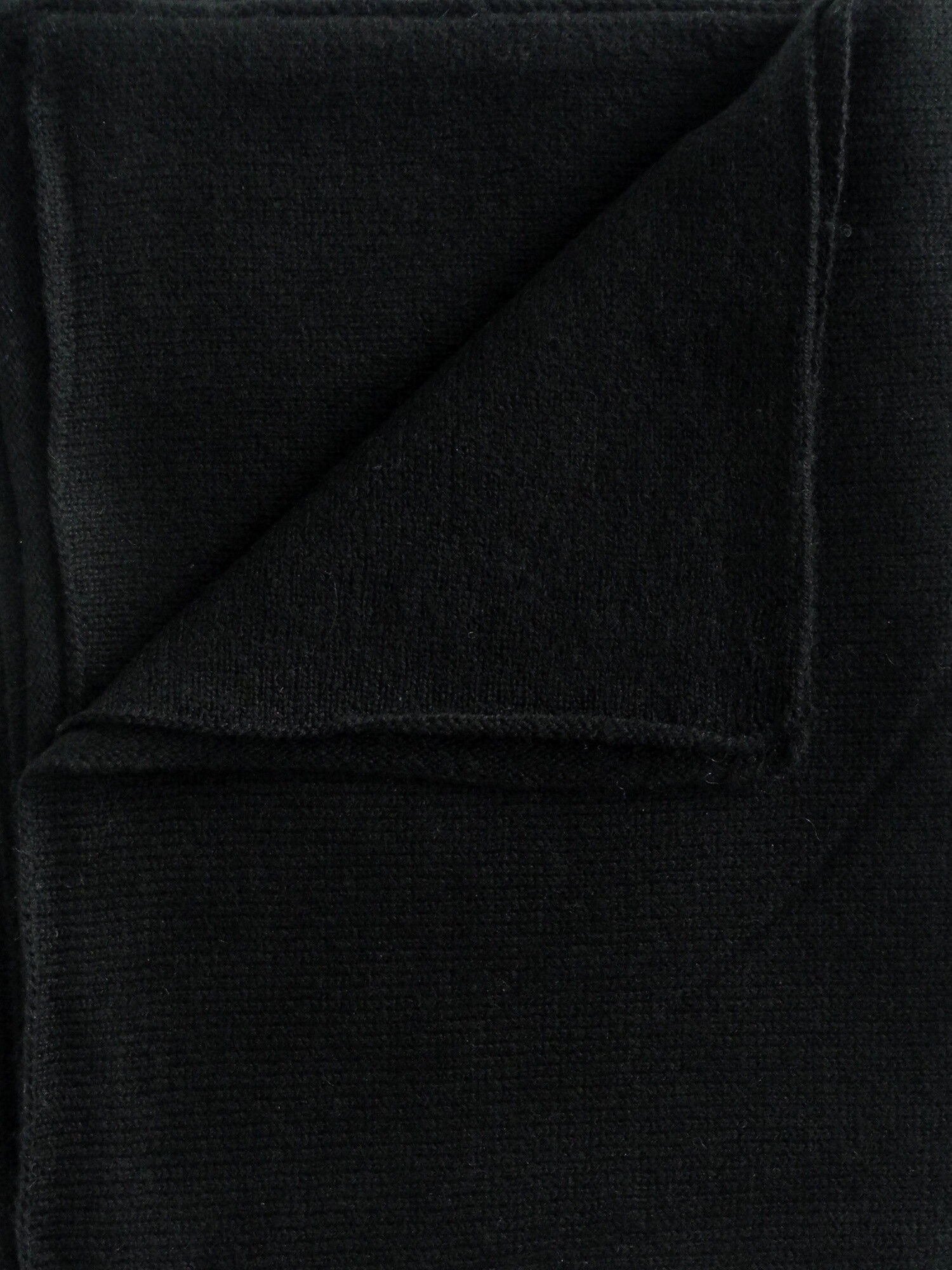 Cosy Scarf 100% Cashmere Solid Black