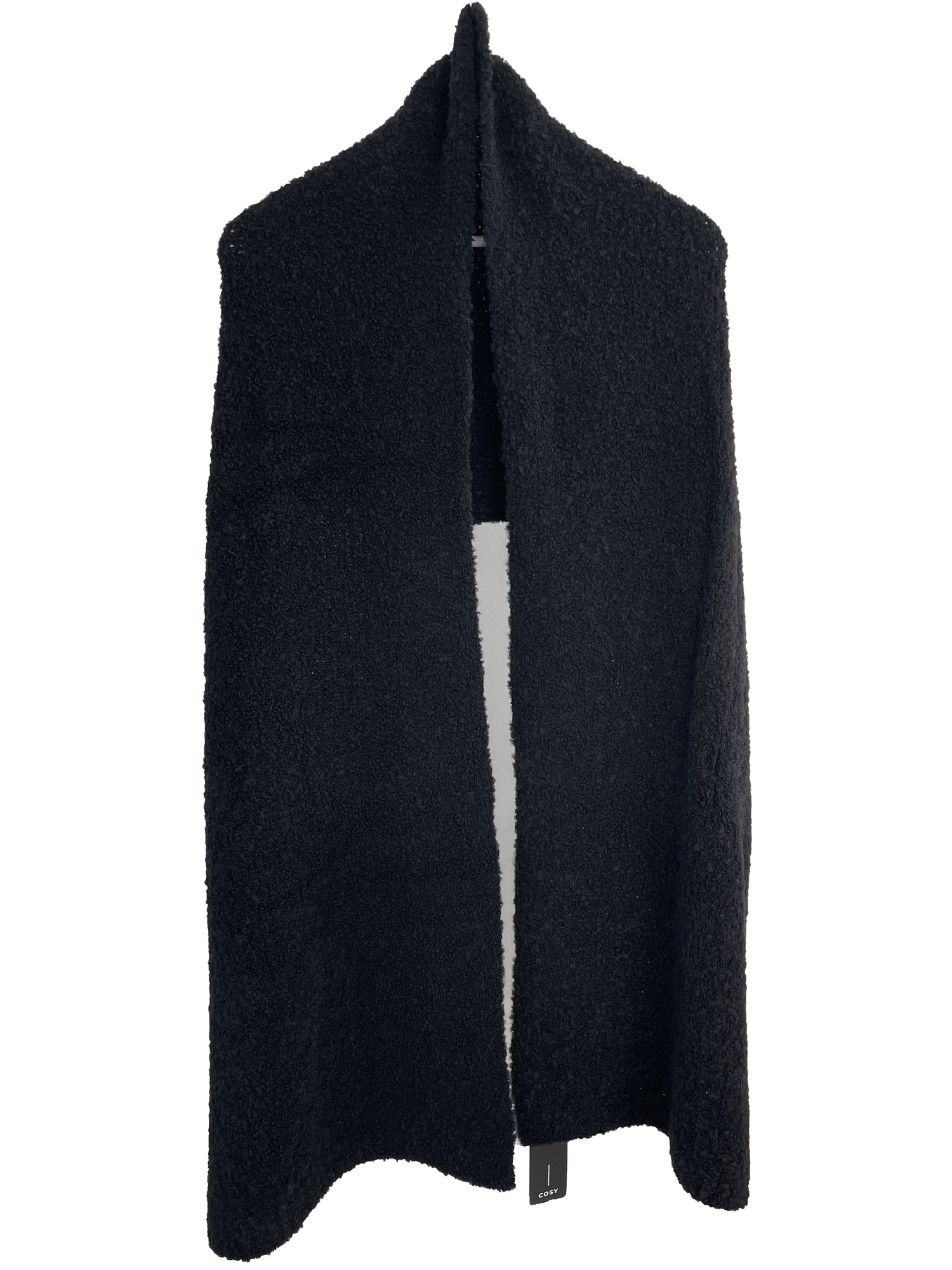 Cosy Bouclé Sjaal XL Solid Black