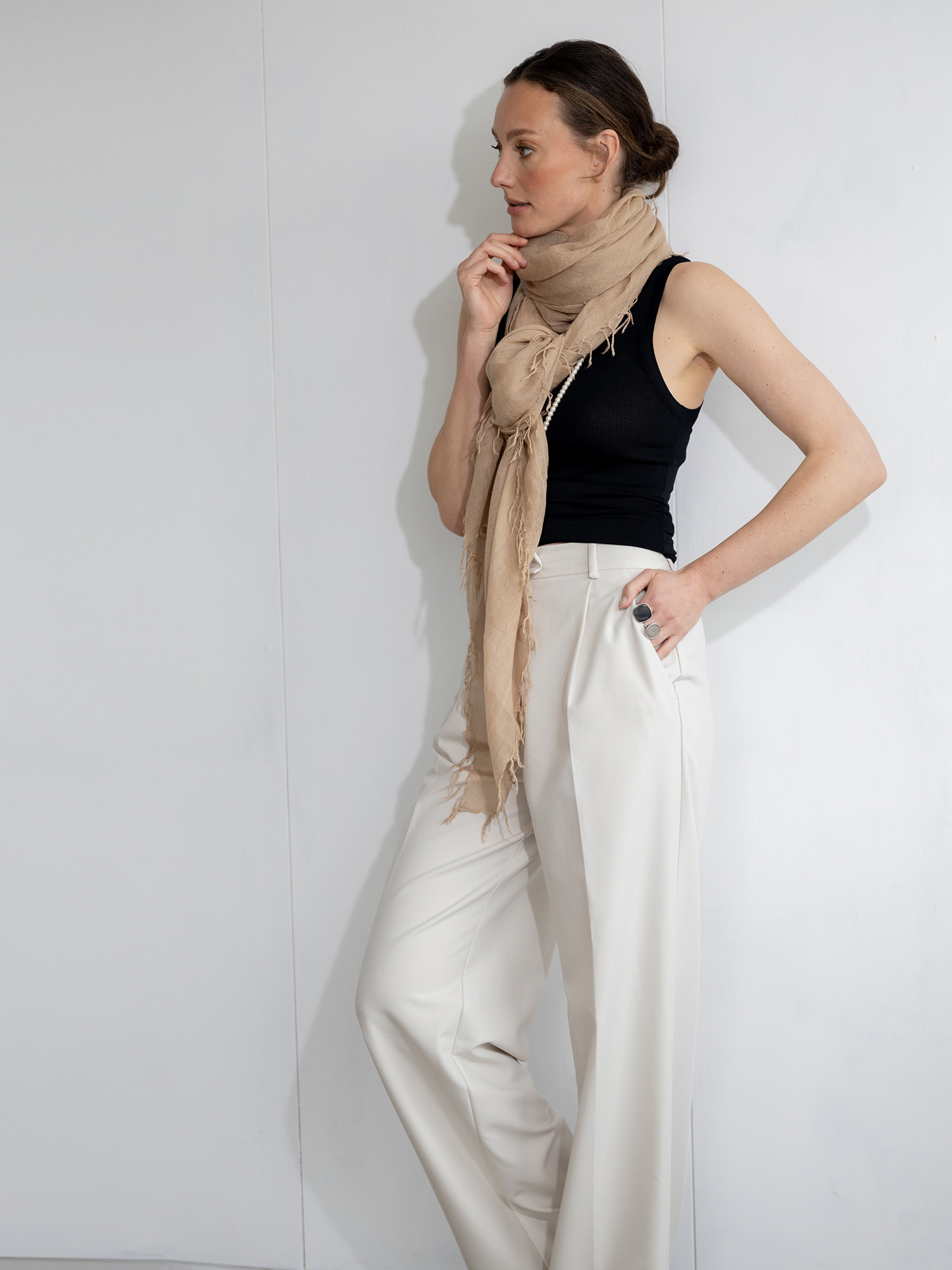C.O.S.Y by SjaalMania Sjaal Cosy Cashmy Sesame