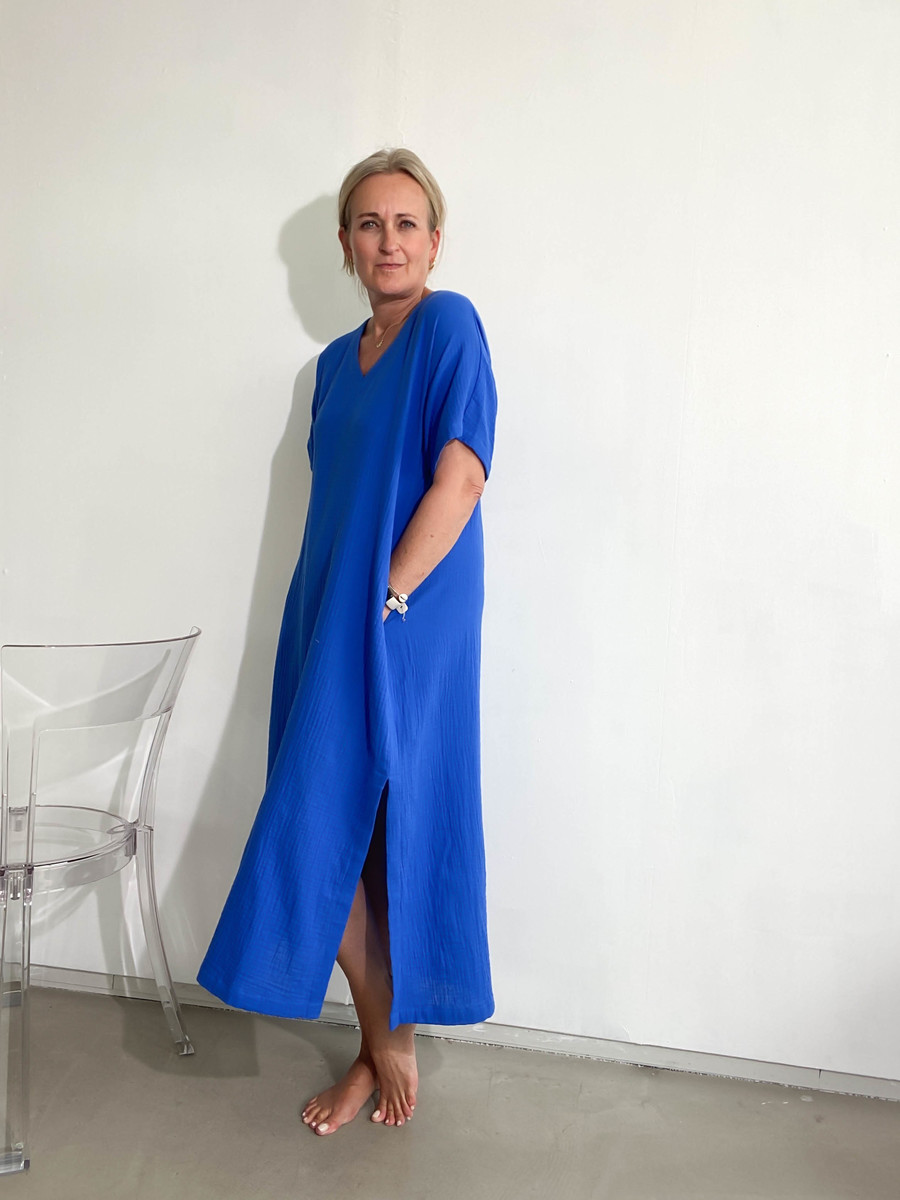 Cosy Kaftan Bright Blue