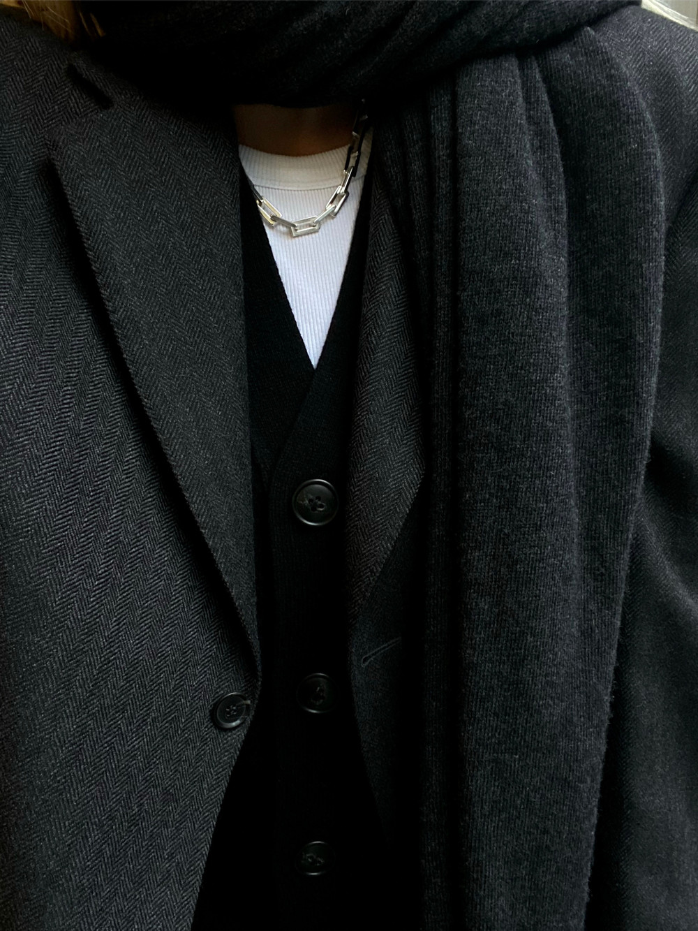 Sjaal Cosy Chic Black Melee