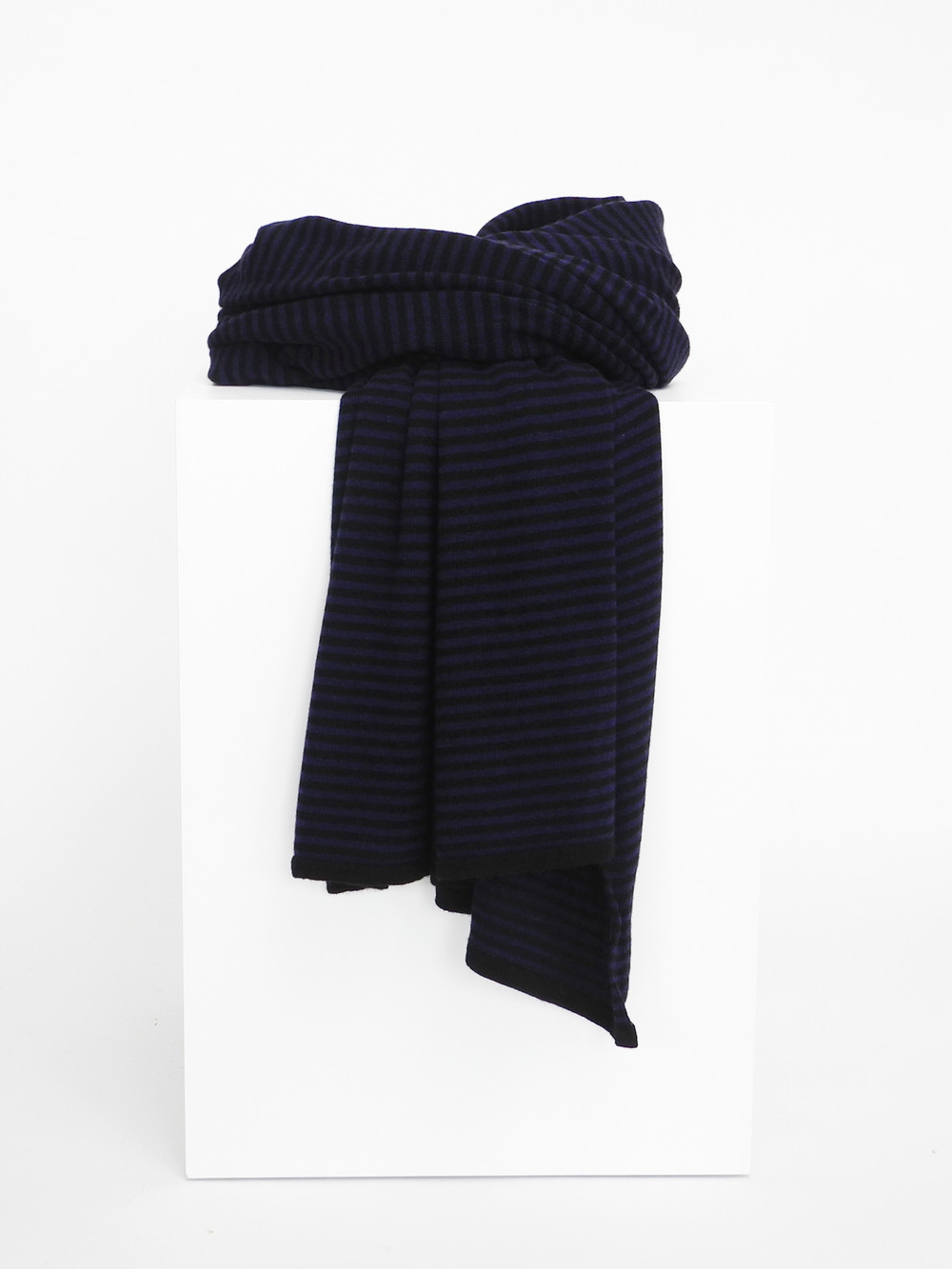 Sjaal Cosy Chic Stripes Solid Black / Navy