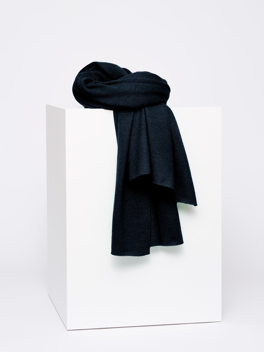 Schal Cosy 100% Kaschmir Navy