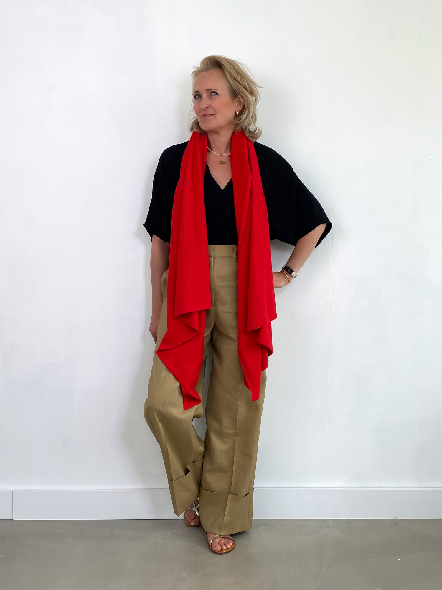 Sjaal Cosy Short Lipstick Red