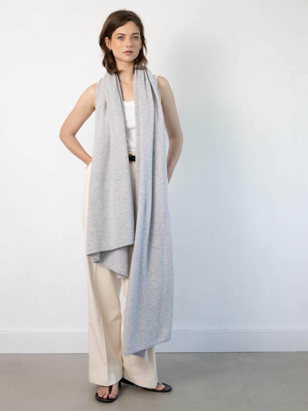 C.O.S.Y by SjaalMania Sjaal Cosy Chic Pearl Grey Melee