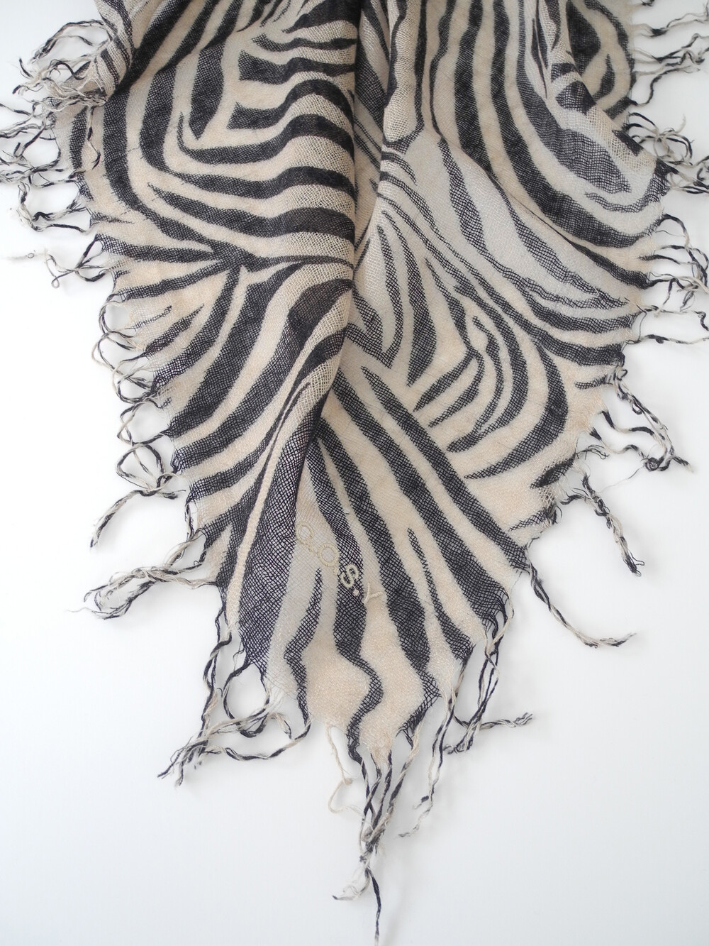 C.O.S.Y by SjaalMania Scarf Cosy Cashmy Zebra Black-Sesame